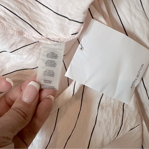 Calvin Klein Blush Pink Stripe Midi Dress | Size 12 | NWT - Picture 12 of 15